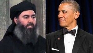 Obama with Abu Bakr al-Baghdadi, caliph of ISIS